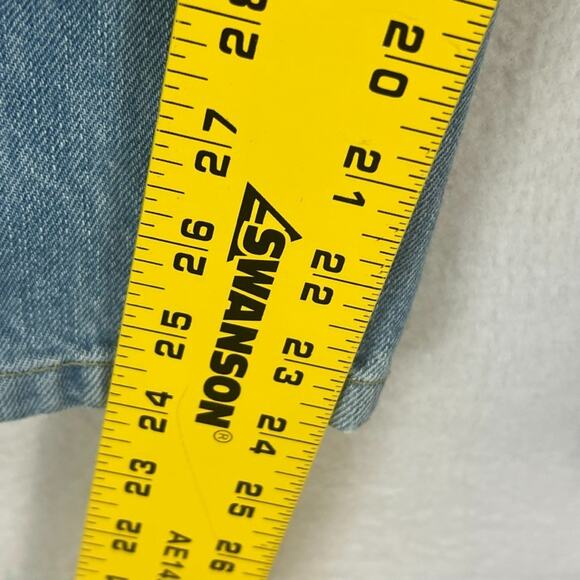 Raey Jeans Women's Size 32 Straight High Rise Cropped Organic Cotton Button Fly - Picture 9 of 11